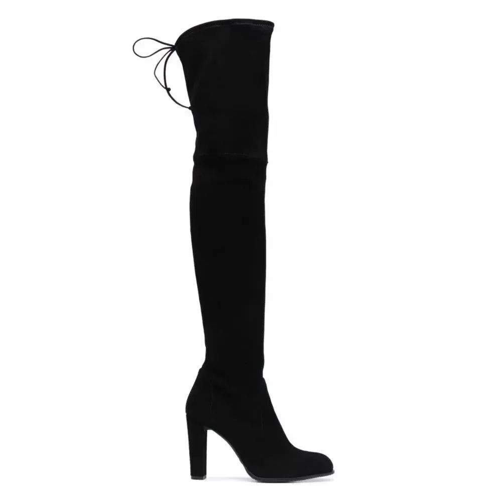 Stuart Weitzman Highland Block Heel Suede Over The Knee Boots size 9
